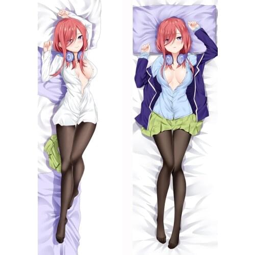 Anime The Quintessential Quintuplets Nakano Miku Cosplay Dakimakura Pillow Case Hugging Body Prop Pillowcase Cover Peachskin