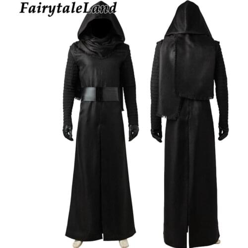 Force Awakens Cosplay Costume Kylo Ren Role-playing Clothing Fancy Halloween Carnival Outfit Full Set With Hood