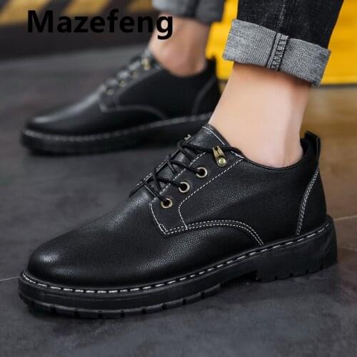 Mens PU Leather Business Casual Shoes for Man Outdoor Breathable Sneakers Male Fashion Loafers Walking Footwear Tenis Feminino