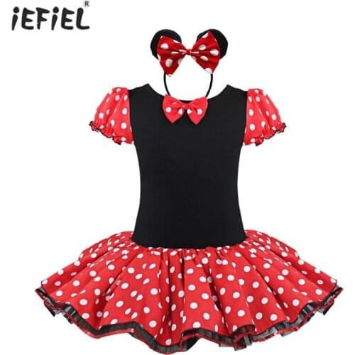 Hot Sale Kids infant Baby Girls Birthday Cosplay Costume Pary Fancy Tulle Tutu Dress up with Ear Headband 1-8Y