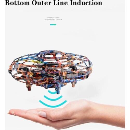 Mini Flying Helicopter Doodling UFO RC Drone Hand Sensing flayaball Anticollision Aircraft 5 induction Quadcopter Dron Kids Toys