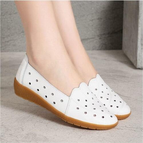 Women Moccasins Shoes Ladies Slip on Loafers Casual Comfort Woman Sewing Suede Flats Female Soft Bottom Lightweight Shoes