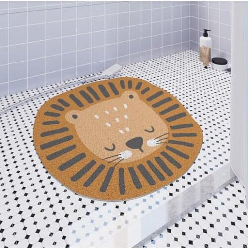 Cartoon Set For Bathroom Shower System Waterproof Anti-slip PVC Floor Bath Rug Mat Carpet