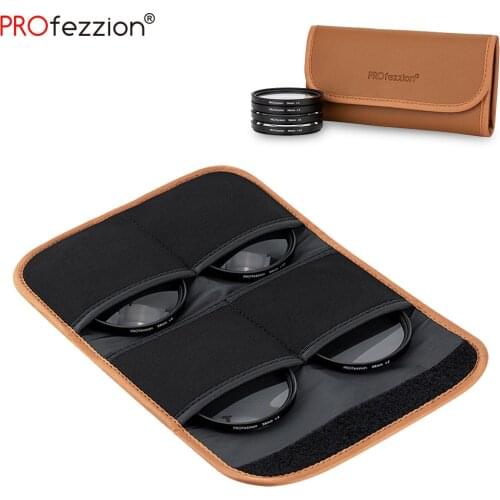 Close-Up Filter Kit (4Pcs +2 +4 +8 +10 Diopters) Macro Camera Lens Filters for Canon Nikon Sony 40.5/49/52/55/58/62/67/72/77 mm