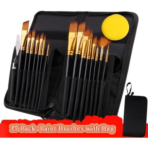 Acrylic Paint Brush Best Oil Watercolor Gouache Paint Brushes Face Body Paint Brushes Kit Artist Art Paint Brushes Set for Adult
