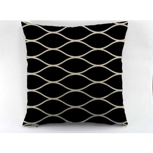 The geometric black and white pattern print home decorative cushion cover decorate sofa cushion cover for home sofa