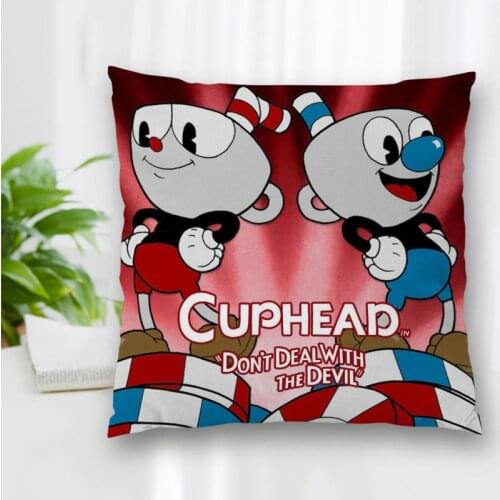 New Custom Pillow Slips Cartoon Cuphead Mughead Pillow Covers Bedding Comfortable Cushion/Good For Sofa/Home/Car Pillow Cases