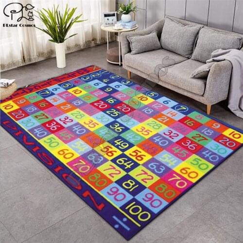 Educational floor playmats kids 3D Print Carpet Hallway Doormat Anti-Slip Bathroom Carpets Kids Room Absorb Water Kitchen-7