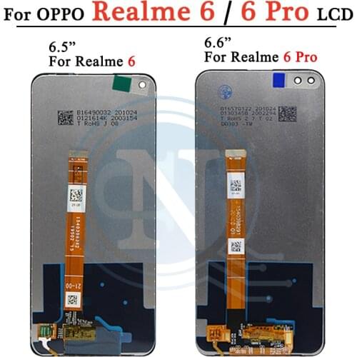 Original For OPPO Realme 6 Pro 6Pro LCD RMX2061Display Screen Touch Digitizer Assembly For Realme 6 RMX2001 LCD