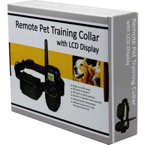 100 Levels LCD Electric Shock Collar 300M Dog Training Remote Control for 1 dog 998D1 with retail box 150pcs/lot