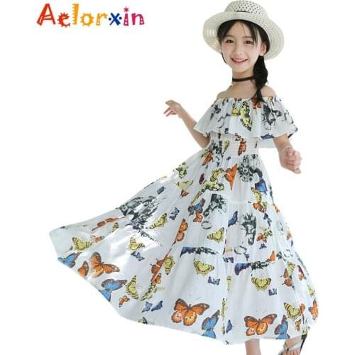 6T To 15T Summer 2019 Cotton Floral Girls Dress Princess Dress Bohemian Vestidos Kids Dresses For Girls Party Chidlren Clothes