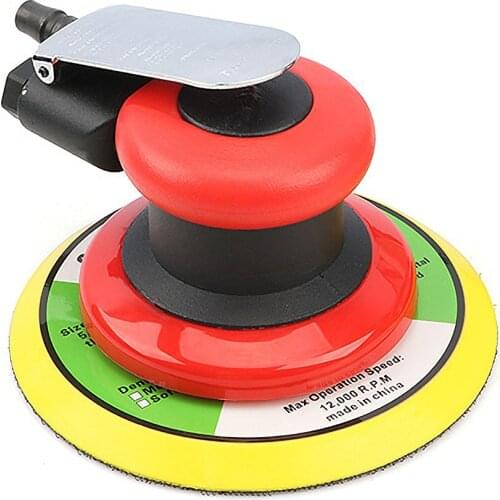 KKmoon 6'' Pneumatic Sander Air Sander Air Palm Pneumatic Polisher Orbital Sander Grinder Palm Sander Sanding Machine Tool
