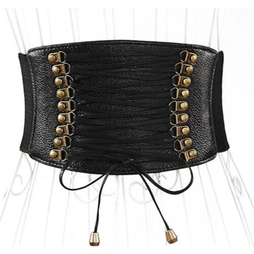 Womens Fashion Elastic Stretch Wide Band Corset Waist Belt