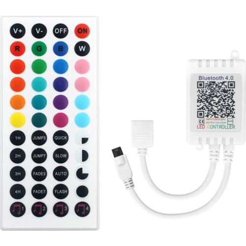 DC5-24V 1/2/3 way output 44 key Bluetooth Music LED Remote Controller for 5050 3528 5630 RGB LED Flexible Strip Light