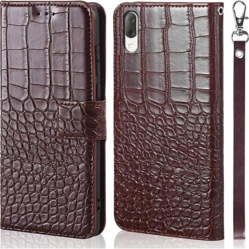 Luxury Leather Case For Sony Xperia L3 Case Crocodile skin PU Back Cover For Sony I3312 I4312 I4332 I3322 Case Phone Cover