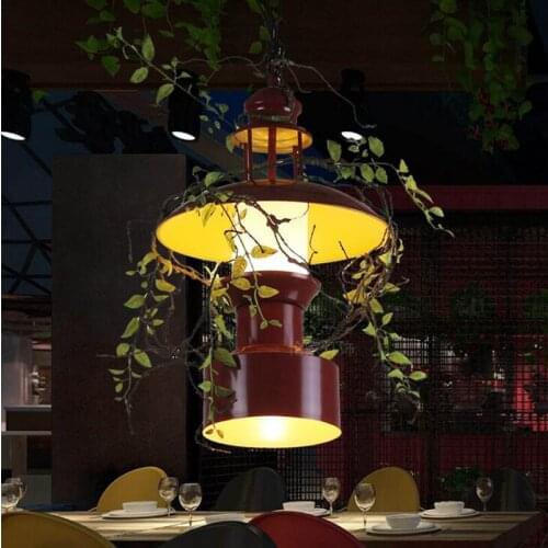 Nordic plant decorative chandelier featured theme restaurant teahouse lighting industrial hot pot restaurant wifi engineering
