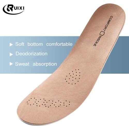 Genuine Leather Orthopedic Insoles for Arch Support Shoes Insert Pad Orthotics Shoes Insole For Shoes Woman Men plantar fasciiti