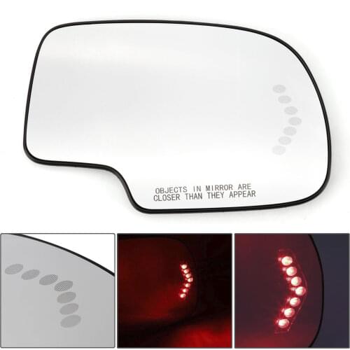 TAIHONGYU Turn Signal Heated Mirror Glass Right Passenger Side Fit for GMC Chevy Cadillac 2003-2007 88944392