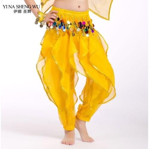 Girl Egypt Bollywood 8 Colors Belly Dancing Skirt Swing Skirt Belly Dance Pants Professional Costume Kid India Belly Dance Pants