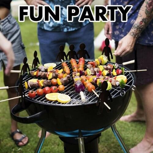 Funny Stainless Steel Hot Dog Roasters Campfire Skewer Stick Novelty Women Men Dog Shaped Stainless Steel BBQ Rack Accessories