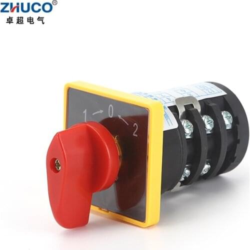 ZHUCO HZ5B-10/B005.3 10A Three Position Three Pole Cam Changeover Momentary Reversing switches Reset Combination Switch