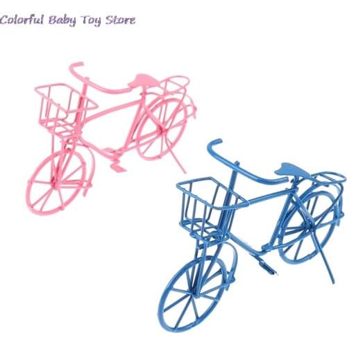 1:12 Dollhouse Miniature Bike Metal Bicycle Doll Garden Decor Early Model Toy