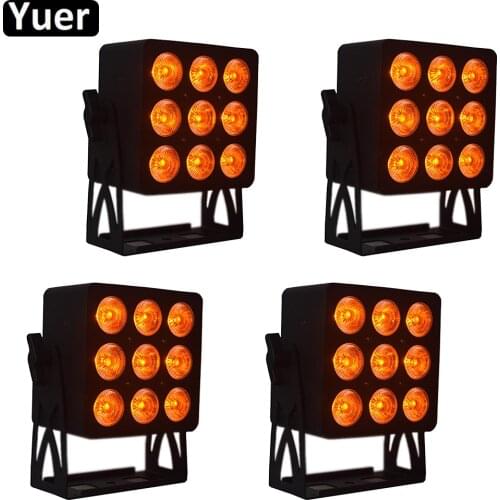 4Pcs/Lot 9x18W LED RGBWA-UV 6IN1 LED Par Light DMX512 6/10 Channel DJ Disco Light Party Club Bar Lighting Stage Wash Effect