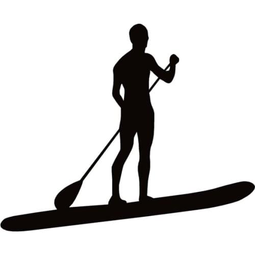 40702# Die-Cut Vinyl Decal Paddle Board Guy Car Sticker Waterproof Auto Decors on Car Body Bumper Rear Window
