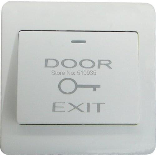 5Pcs/Lot Plastic Emergency Exit Button Push Door Button Fireproof Luminous White PVC Access Control Door Release Button