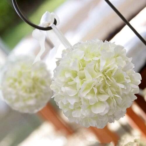 8 Inch Artificial Hydrangea Flower Ball Home Hangings Kissing Ball for Christmas Ornaments Wedding Party Decorations