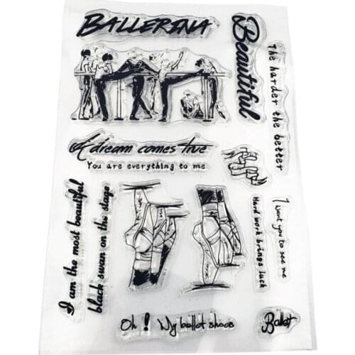 Ballet Transparent Clear Silicone Stamp Seal For DIY Scrapbooking Album Coloring Decorative Office School Supplies Stationery