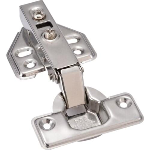 Safety Kitchen Cabinet Hinge Cupboard Door Close Full Overlay Hydraulic Hinge Plate For Furniture Hardware