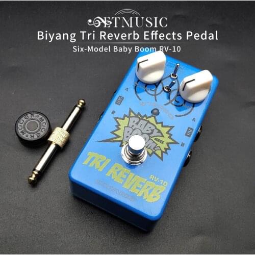Biyang RV-10 Tri Reverb Effects Pedal Six-Model Reverb Guitar Effects Pedal Baby Boom