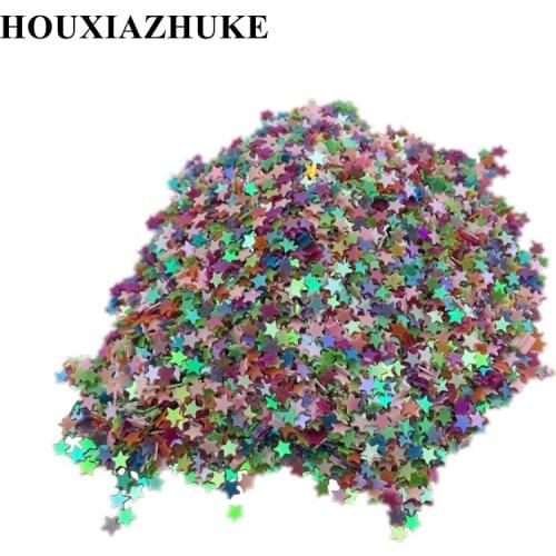 2 mm cream mixed colors stars PVC sequin for nail art decorations 100 grams per lot