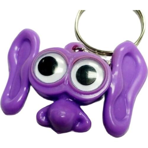 4 pc Key Ring with Moving eye Monster Figure Decoration Boy Favour Pinata School Bag Party Favor Gift Novelty Birthday Prize Gag