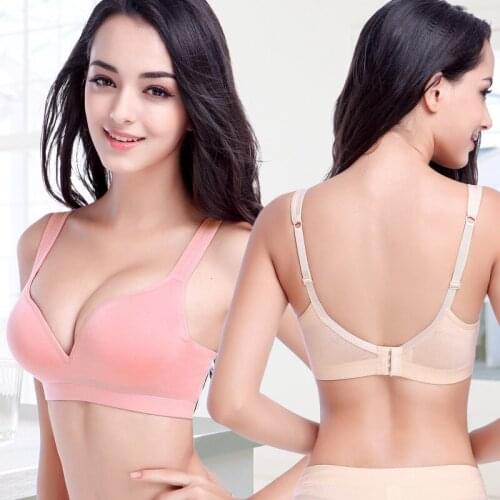 Sexy Deep V Cup Seamless Bra Push Up Lingerie Bralette Backless Soft Bras For Women Thin Plunge Intimates Female Underwear