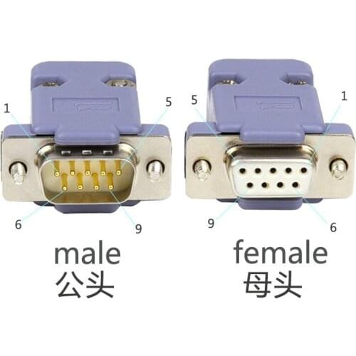 DB9 serial port connector Male Female cable socket plug solid 9 Pin RS232 to usb adapter Communication connection accessories