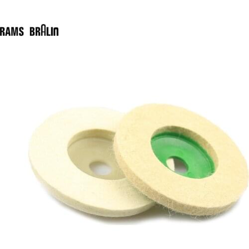 10 pieces Dia. 4" Wool Felt Polishing Pad Flap Disc Angle Grinder Tool for Metal Stainless Steel Polishing
