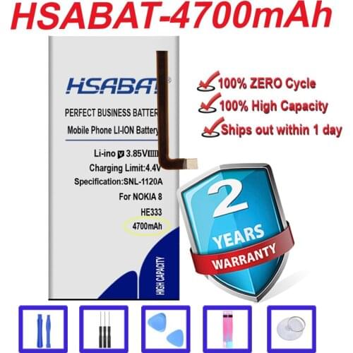HSABAT Top Brand 100% New 4700mAh HE333 Battery for NOKIA 8 Sirocco 8 Sirocco in stock
