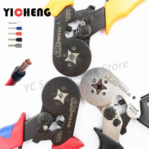 HSC8 6-4 European tubular insulated terminal crimping pliers needle cold crimping terminal crimping pliers