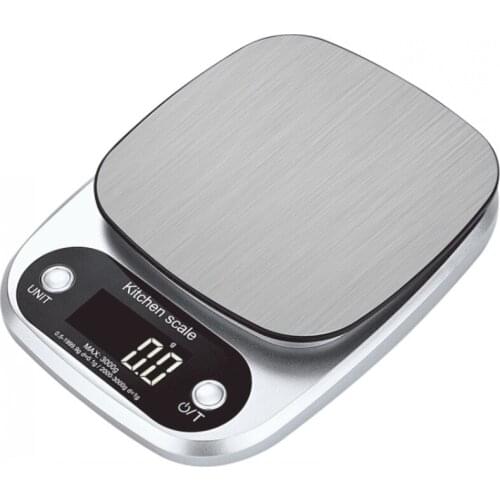 Kitchen Scale Accuracy 0.1g Electronic Scale Home Kitchen Tool Stainless Steel 3/5/10kg Electronic Scale Baking Supplies