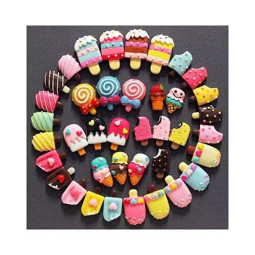 10 pieces a lot)Resin fridge magnet ice cream pattern