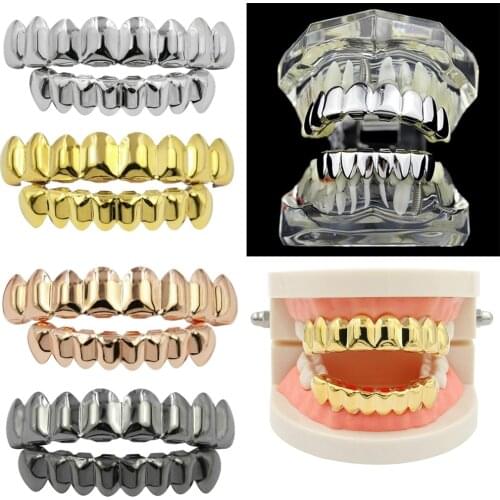 Metal Mouth Custom Teeth 8 Top / Bottom Grills For JOKER RAPPER