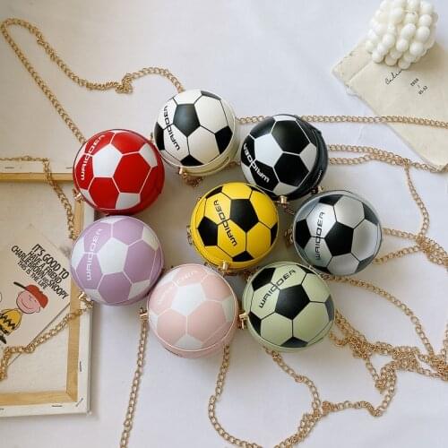 2021Lovely Kids Round Messenger Bag Multipurpose Football Shaped Single Shoulder Bag Crossbody Bag for Girls