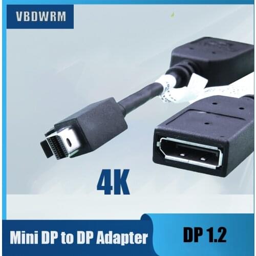 Mini DP 1.2 cable 4K Mini displayport to Displayport 1.2 female adapter cable for Apple macs Dell Lenovo HD