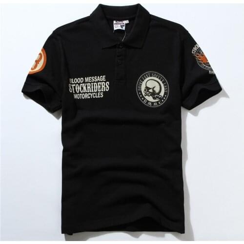 Mens Motorcycles Summer Retro Punk Tshirt T shirts Tops Polo