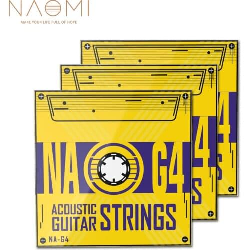 NAOMI 3SET NA-G4 Hexagonal Steel Acoustic Guitar Strings w/ Phosphor Bronze Coating (.013-.054) For Master Level