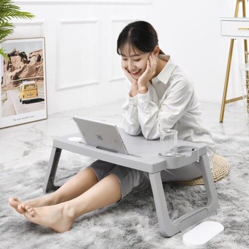 Laptop Bed Tray Desk Adjustable Laptop Stand for Bed Plastic Foldable Laptop Table for Eating Working Writing Gaming Drawing