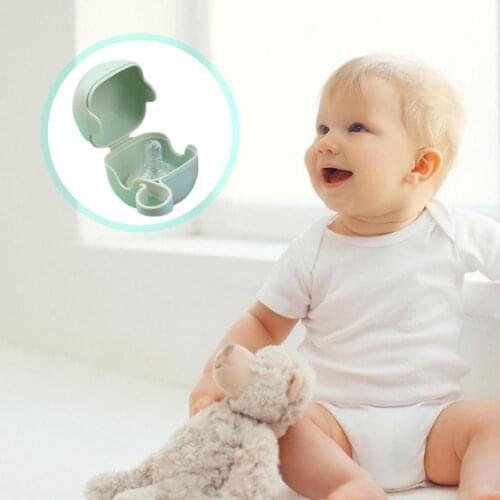 New Portable Baby Pacifier Box Container Elephant-Shaped Dustproof Pacifier Holder Case Nipple Snack Travel Storage Stroller Acc
