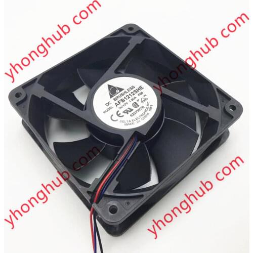 Delta Electronics AFB1212SHE F00 DC 12V 1.60A 120x120x38mm Server Cooling Fan